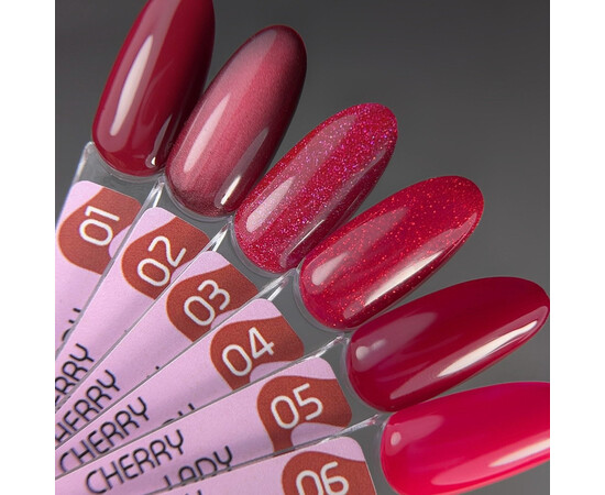 Зображення 2 Гель-лак Toki-Toki Cherry Lady CL03 малиновий перламутровий, 5 мл, Об'єм (мл, г): 5, Колір: 03