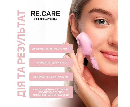 Зображення 3 Відлущувальна пінка для обличчя RE.CARE Exfoliating Face Foam, 150 мл