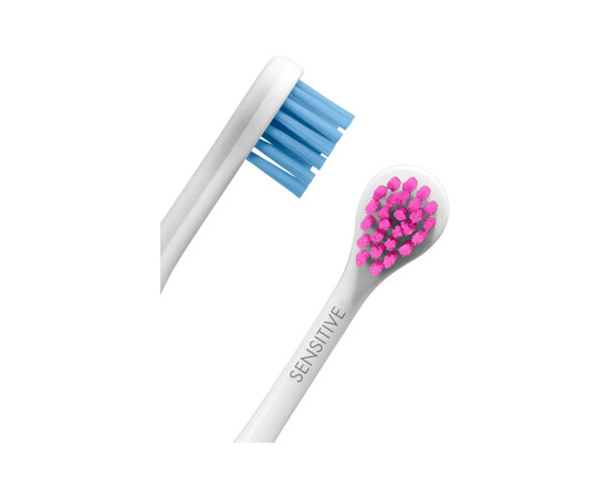 Изображение 2 Насадка Sensitive для звуковой щетки Hydrosonic Ortho Curaprox, 2 шт голубая, розовая, Цвет: B-P