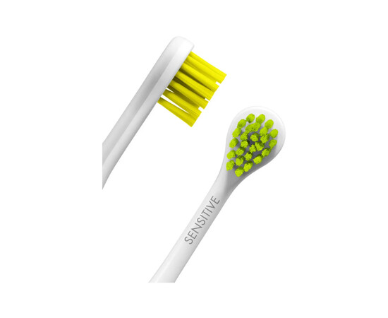 Зображення 2 Насадки Sensitive для звукової щітки Hydrosonic Ortho Curaprox, 2 шт жовта, зелена, Колір: Y-G