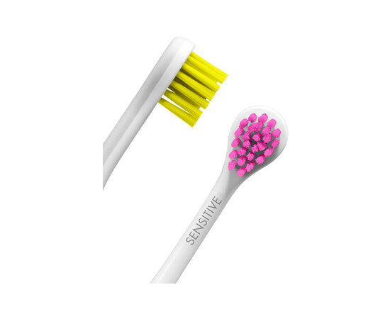 Зображення 2 Насадки Sensitive для звукової щітки Hydrosonic Ortho Curaprox, 2 шт жовта, рожева, Колір: Y-P