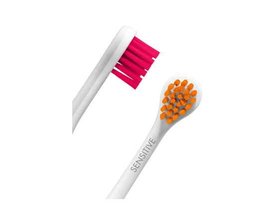 Изображение 2 Насадка Sensitive для звуковой щетки Hydrosonic Ortho Curaprox, 2 шт пурпурная, оранжевая, Цвет: M-O
