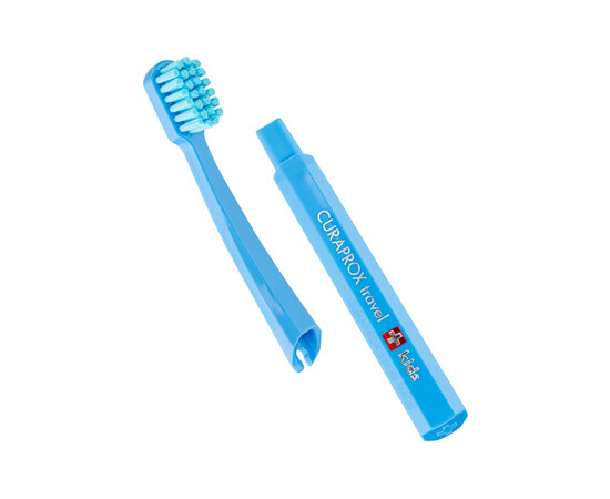 Зображення 5 Набір дорожній дитячий для зубів Curaprox Travel Set Kids, блакитний, Колір: Blue