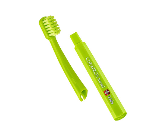 Изображение 5 Набор дорожный детский для зубов Curaprox Travel Set Kids, зеленый, Цвет: Green