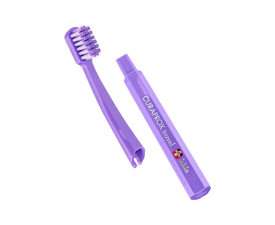 Изображение 5 Набор дорожный детский для зубов Curaprox Travel Set Kids, фиолетовый, Цвет: purple
