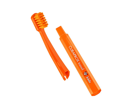 Зображення 5 Набір дорожній дитячий для зубів Curaprox Travel Set Kids, помаранчевий, Колір: Orange