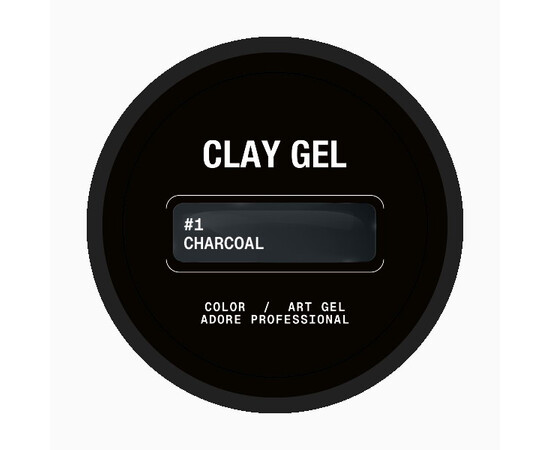 Зображення 2 Гель-паста Adore Professional Clay Gel 01 Charcoal без липкого шару чорний з золотим шимером, 5 мл, Об'єм (мл, г): 5, Колір: 01