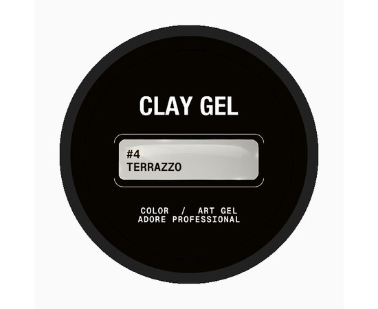 Зображення 2 Гель-паста Adore Professional Clay Gel 04 Terrazzo без липкого шару світло-сірий, 5 мл, Об'єм (мл, г): 5, Колір: 04