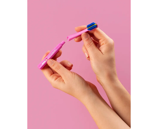 Зображення 3 Дорожній набір запасних щіток для брекетів Curaprox Travel Refill CS 5460 Ortho, Pink 2 шт