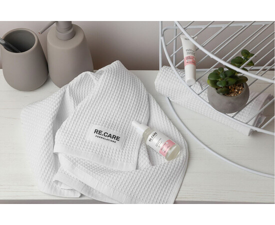 Зображення 5 Натуральний вафельний рушник для обличчя RE.CARE Pure Waffle, 40х60 см