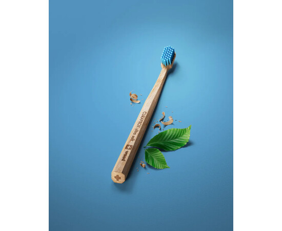 Изображение 6 Зубная щетка мягкая, деревянная ручка Curaprox Wood Ultrasoft, голубой, Цвет: 02