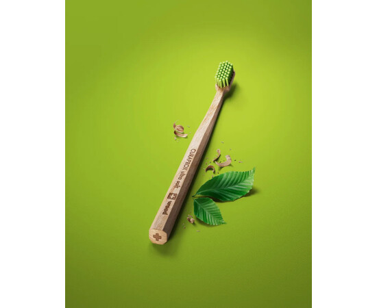 Зображення 6 Зубна щітка м'яка, дерев'яна ручка Curaprox Wood Ultrasoft, салатовий, Колір: 04