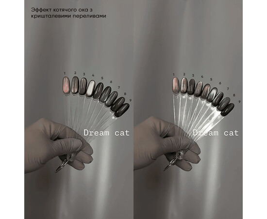 Зображення 2 Гель-лак котяче око кришталеве Saga Dream Cat №8 бірюзовий, 10 мл, Об'єм (мл, г): 10, Колір: 08