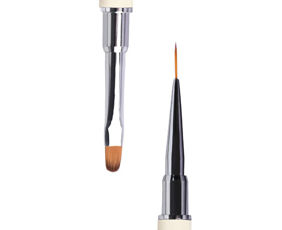 Зображення 2 Пензлик двосторонній для гелю та дизайну JOIA vegan лайнер + овал