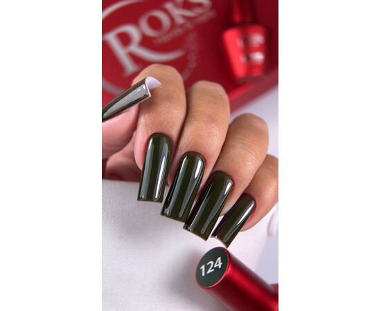 Зображення 2 Гель-лак без ТРО Roks 124, 6 мл, Об'єм (мл, г): 6, Колір: 124