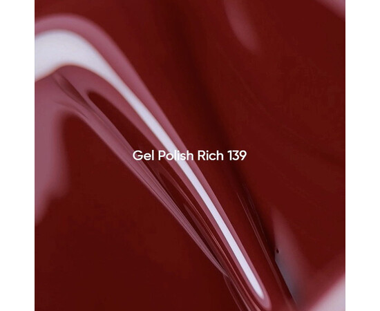 Зображення 3 Nails of the Day Gel polish Rich – червоний гель-лак, що перекривається в один шар, 10 мл, Об'єм (мл, г): 10, Колір: 139 Rich