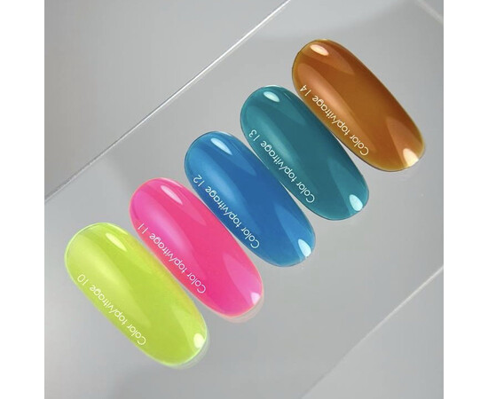 Изображение 3 Nails of the Day Color Top Vitrage 13 – полупрозрачный глубокий морской синий витраж, 10 мл, Объем (мл, г): 10, Цвет: 13