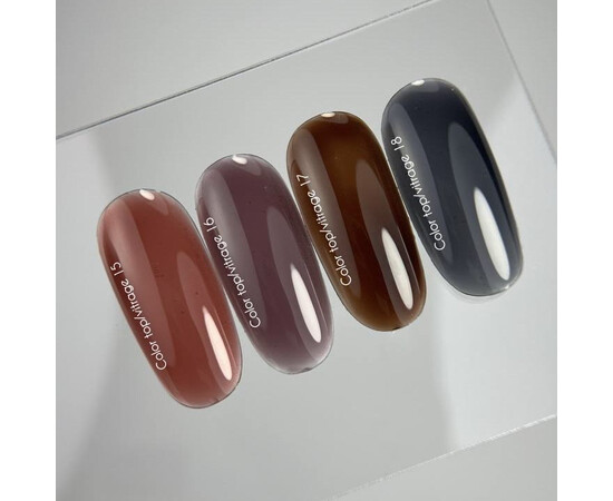 Изображение 3 Nails of the Day Color Top Vitrage 18 – полупрозрачный графитовый серо-черный витраж, 10 мл, Объем (мл, г): 10, Цвет: 18