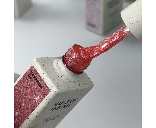 Изображение 2 Nails of the Day Gel polish Paradise 04 – кораллово-розовый гель-лак для ногтей, перекрывающий в один слой, 10 мл, Объем (мл, г): 10, Цвет: 04