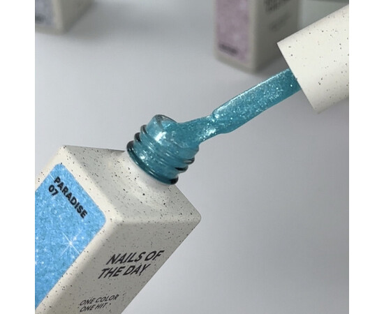 Зображення 2 Nails of the Day Gel polish Paradise 07 – бірюзовий неон гель-лак для нігтів, що перекриває в один шар, 10 мл, Об'єм (мл, г): 10, Колір: 07