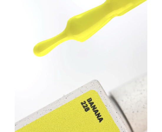 Изображение 5 Nails of the Day Gel polish Ванана – неоново-желтый гель-лак, перекрывающийся в один слой, 10 мл, Объем (мл, г): 10, Цвет: 228 Вanana