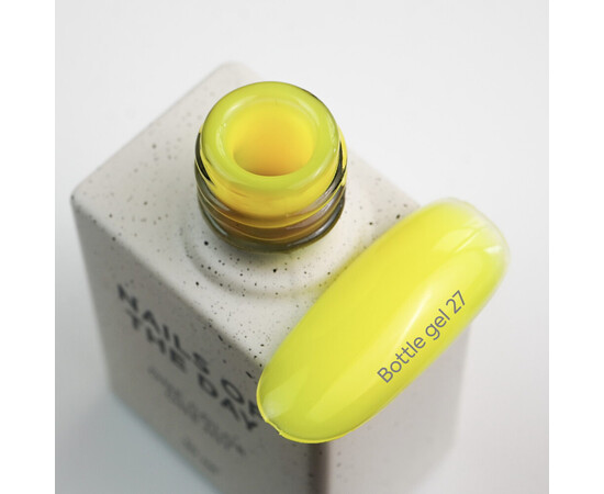 Изображение 2 Nails of the Day Bottle gel 27 – неоновый желтый сверхпрочный гель для укрепления ногтей, 10 мл., Объем (мл, г): 10, Цвет: 27