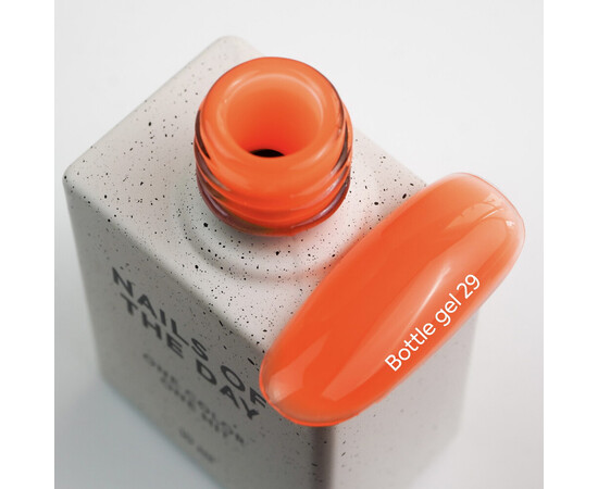 Изображение 2 Nails of the Day Bottle gel 29 – неоновый оранжевый сверхпрочный гель для укрепления ногтей, 10 мл., Объем (мл, г): 10, Цвет: 29