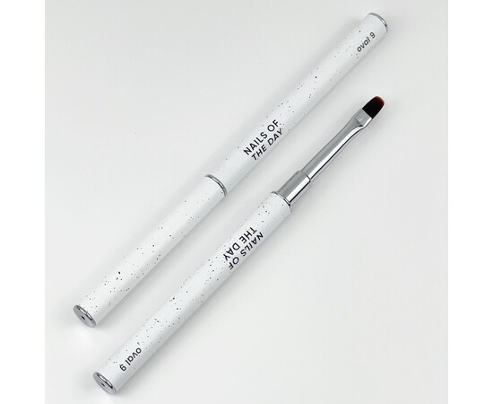 Изображение 2 Кисточка для выкладки геля плоский овал 9 мм.