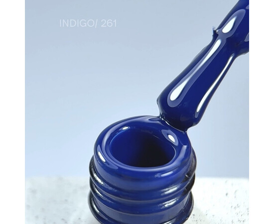 Изображение 6 Nails of the Day Gel polish Indigo – темно-синий гель-лак, перекрывающийся в один слой, 10 мл, Объем (мл, г): 10, Цвет: 261 Indigo