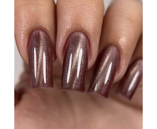 Зображення 5 Гель-лак JOIA vegan Cat Eye 04C Smoky Topaz темний шоколад, 6 мл, Об'єм (мл, г): 6, Колір: 04