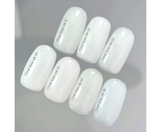 Изображение 2 Nails of the Day Cover Base milk 02 – классическое молочное базовое покрытие для ногтей, 30 мл, Объем (мл, г): 30, Цвет: milk 02