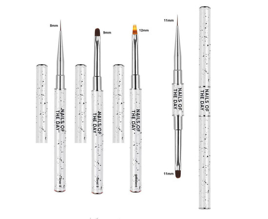 Зображення 9 Пензлик для манікюру лайнер 8 мм Nails of the Day Professional Brush Liner