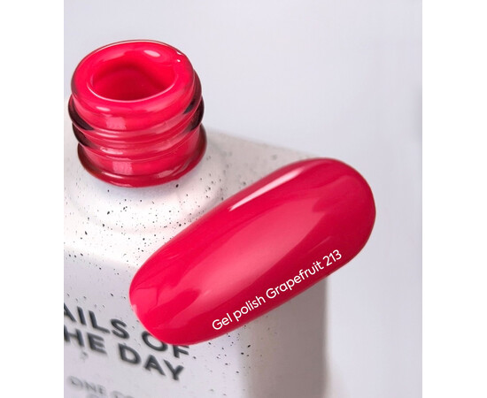 Изображение 2 Nails of the Day Gel polish Grapefruit – неоново-малиновый гель-лак, перекрывающийся в один слой, 10 мл, Объем (мл, г): 10, Цвет: 213 Grapefruit