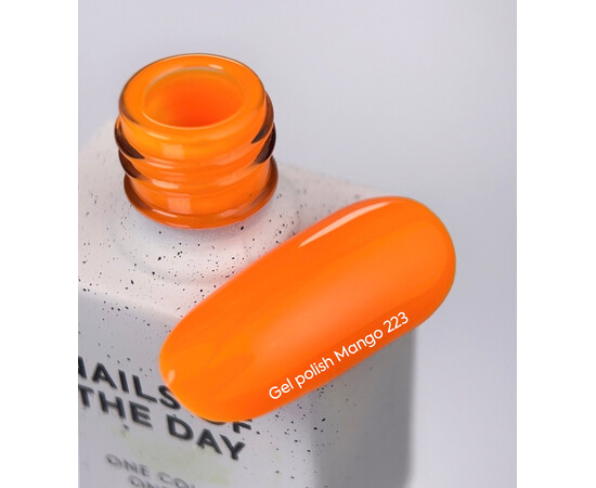 Изображение 2 Nails of the Day Gel polish Mango – неоново-оранжевый гель-лак, перекрывающийся в один слой, 10 мл, Объем (мл, г): 10, Цвет: 223 Mango