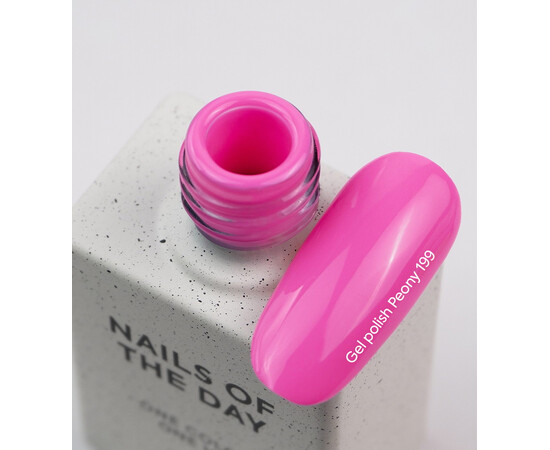 Изображение 2 Nails of the Day Gel polish Peony – теплый насыщенный розовый гель-лак для ногтей, перекрывающий в один слой, 10 мл, Объем (мл, г): 10, Цвет: 199 Peony