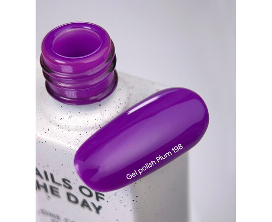 Изображение 2 Nails of the Day Gel polish Plum – сливово-фиолетовый гель-лак, перекрывающийся в один слой, 10 мл, Объем (мл, г): 10, Цвет: 198 Plum