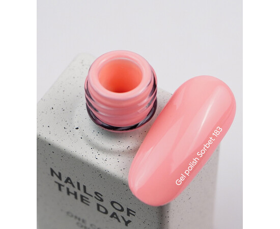Изображение 2 Nails of the Day Gel polish Sorbet – нежно-персиковый гель-лак для ногтей, перекрывающий в один слой, 10 мл, Объем (мл, г): 10, Цвет: 183 Sorbet