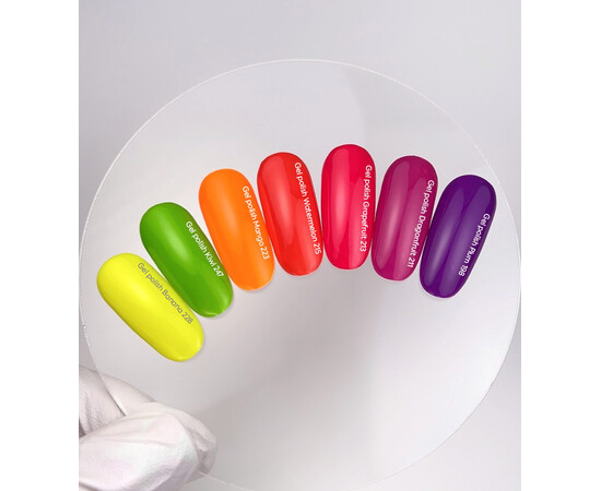 Изображение 4 Nails of the Day Gel polish Mango – неоново-оранжевый гель-лак, перекрывающийся в один слой, 10 мл, Объем (мл, г): 10, Цвет: 223 Mango