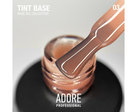 Изображение 6 Полупрозрачная цветная база Adore Tint Base 03 персиково-карамельный, 15 мл, Объем (мл, г): 15, Цвет: 03