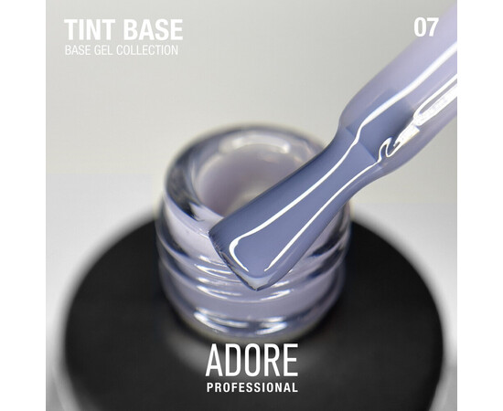 Зображення 6 Напівпрозора кольорова база Adore Tint Base 07 димчасто-сірий, 15 мл, Об'єм (мл, г): 15, Колір: 07