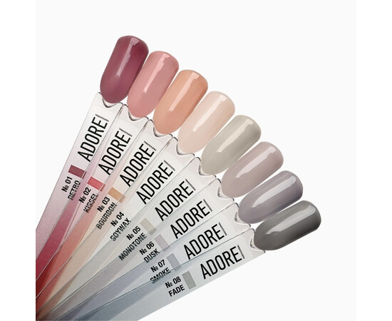 Зображення 4 Напівпрозора кольорова база Adore Tint Base 05 cвітло-сірий бежевий, 15 мл, Об'єм (мл, г): 15, Колір: 05