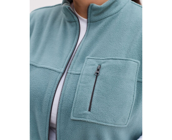 Зображення 5 Медична жилетка жіноча флісова Говерла нефритова +SIZE р. 64-66, "БІЛИЙ ХАЛАТ" 602-486-881, Розмір: 64-66, Цвет: нефритовий