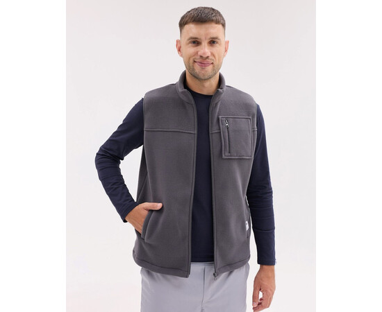 Зображення 2 Медична жилетка чоловіча флісова Говерла темно-сіра р. 46-48, "БІЛИЙ ХАЛАТ" 599-525-881, Розмір: 46-48, Цвет: темно-сірий
