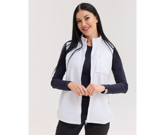 Зображення 2 Медична жилетка жіноча флісова Говерла біла р. 44-46, "БІЛИЙ ХАЛАТ" 601-324-881, Розмір: 44-46, Цвет: білий