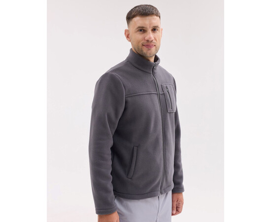 Изображение 2 Медицинская кофта мужская флисовая Финляндия темно-серая р. 52, "БЕЛЫЙ ХАЛАТ" 597-525-881, Размер: 52, Цвет: темно-серый