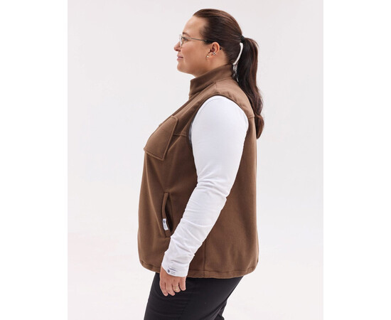 Зображення 3 Медична жилетка жіноча флісова Говерла коричнева +SIZE р. 68-70, "БІЛИЙ ХАЛАТ" 602-325-881, Розмір: 68-70, Цвет: коричневий