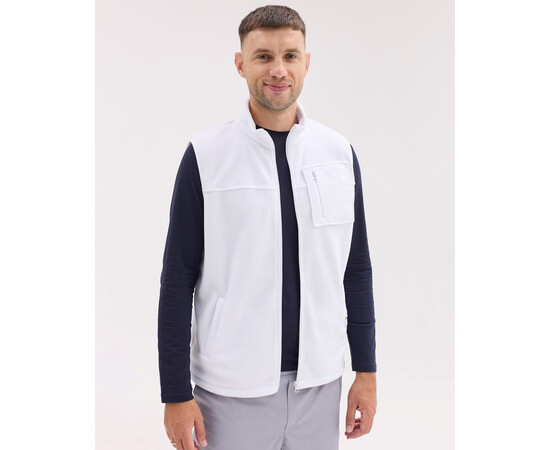 Зображення 2 Медична жилетка чоловіча флісова Говерла біла р. 50-52, "БІЛИЙ ХАЛАТ" 599-510-881, Розмір: 50-52, Цвет: білий