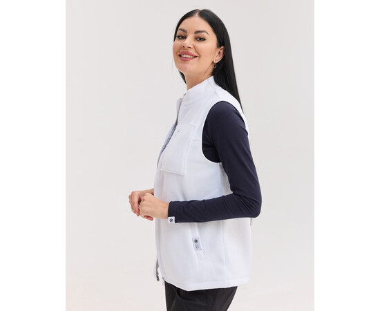 Зображення 3 Медична жилетка жіноча флісова Говерла біла р. 40-42, "БІЛИЙ ХАЛАТ" 601-324-881, Розмір: 40-42, Цвет: білий