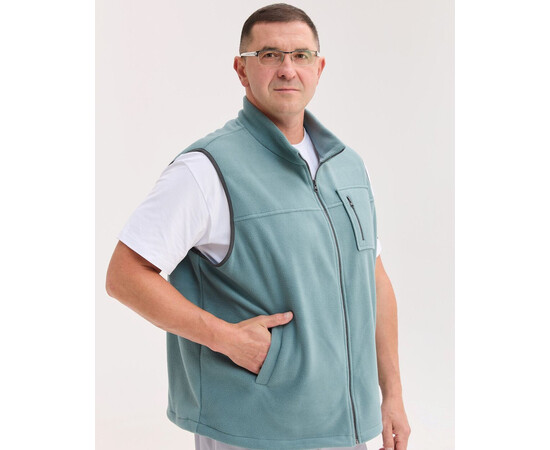 Зображення 2 Медична жилетка чоловіча флісова Говерла нефритова +SIZE р. 58-60, "БІЛИЙ ХАЛАТ" 600-486-881, Розмір: 58-60, Цвет: нефритовий