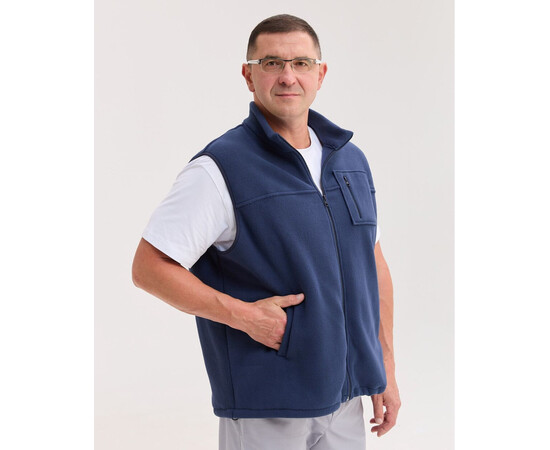 Изображение 2 Медицинская жилетка мужская флисовая Говерла синяя +SIZE р. 62-64, "БЕЛЫЙ ХАЛАТ" 600-322-881, Размер: 62-64, Цвет: синий